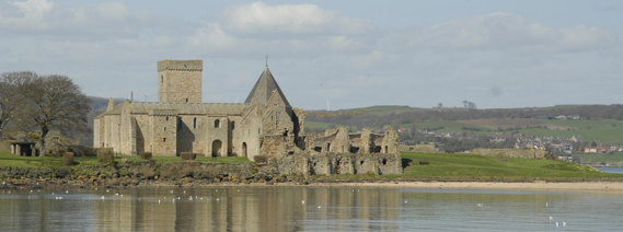 Inchcolm Abbey from the sea.